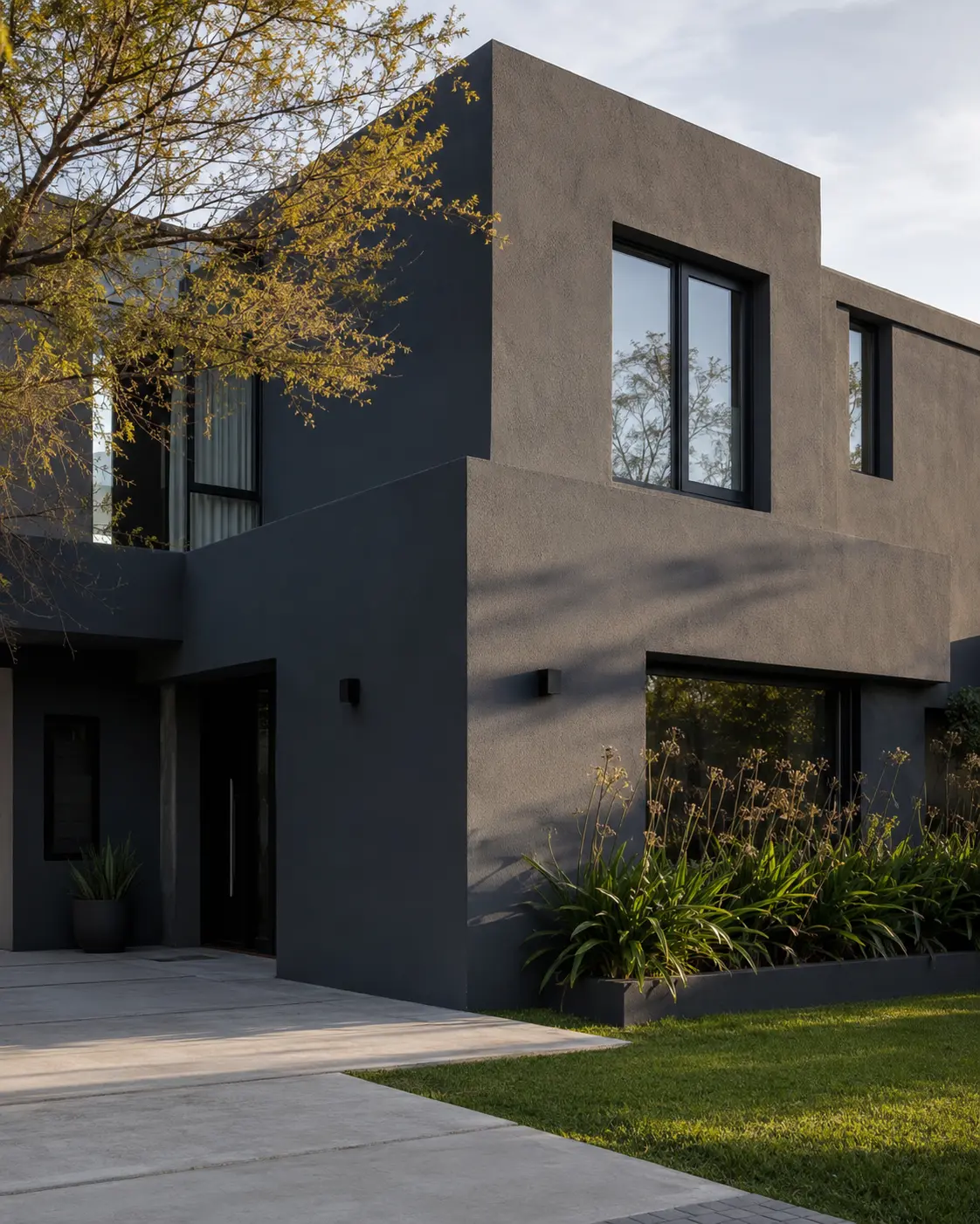 Fachada contemporánea protegida con un sistema Fulltex